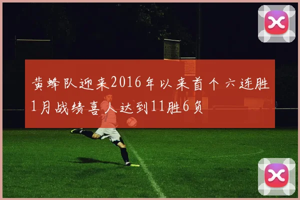 黄蜂队迎来2016年以来首个六连胜1月战绩喜人达到11胜6负